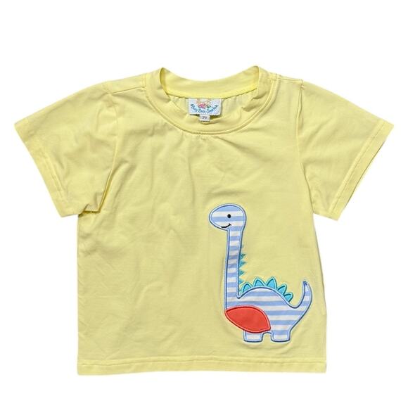 Busy Bee Smocks Yellow Dinosaur Applique Shirt - Size 2T - NWOT - Picture 1 of 4